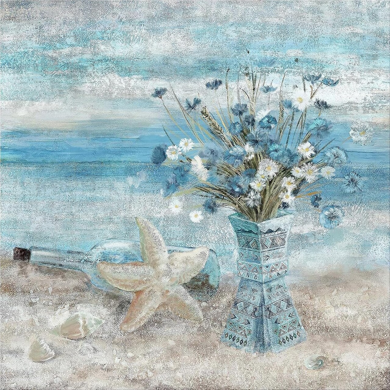 Starfish Diamond Painting Kits for Adults-Beach Diamond Art for Adult,Gem Painting Crafts Home Wall Decor